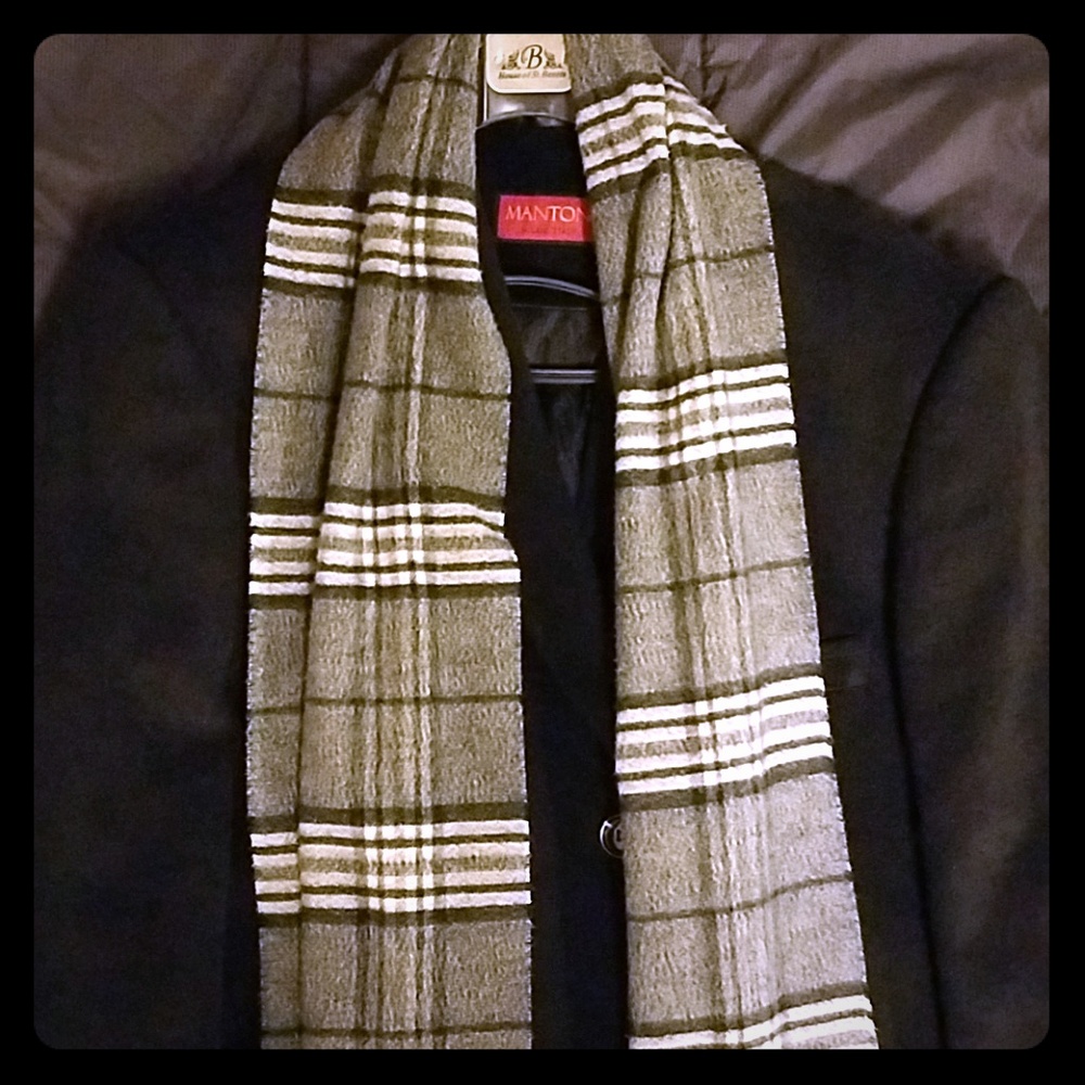 Men's mantoni Overcoat with scarf
